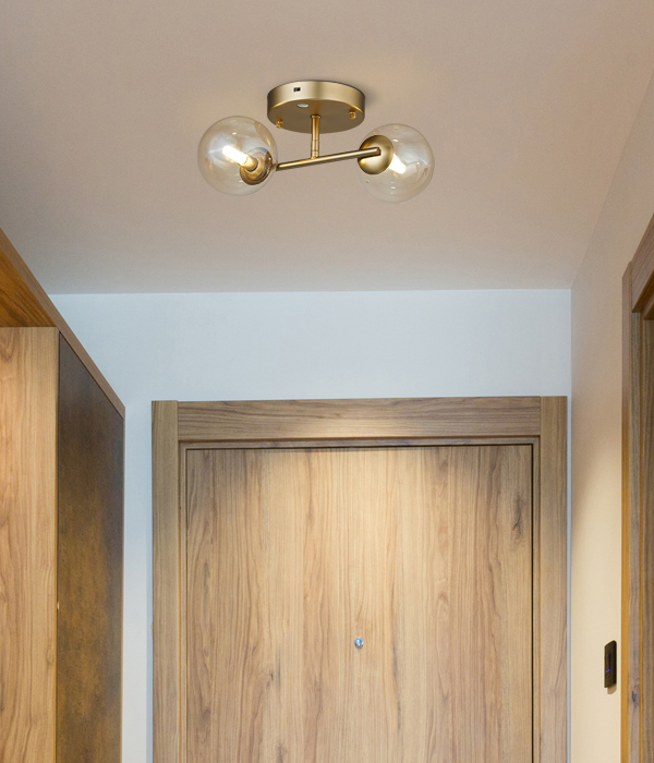 토탈 2등 현관 센서조명 [흑색/브론즈, 전구포함]