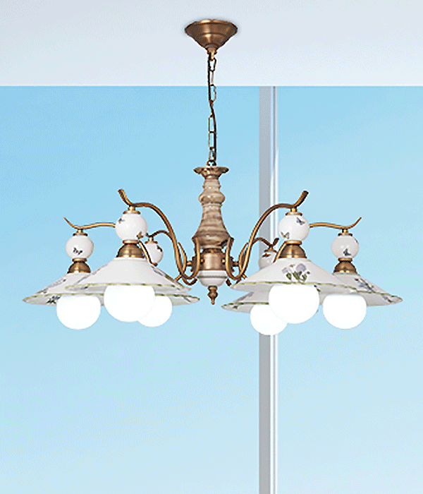 플로리 6등 도자기직부등 펜던트전등 식탁등